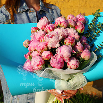 Пионы Premium Тиффани 25 шт.