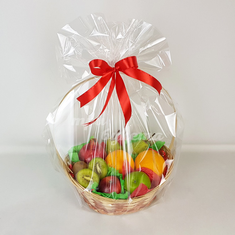 Корзина с гранатом, грушами и киви (в упаковке)