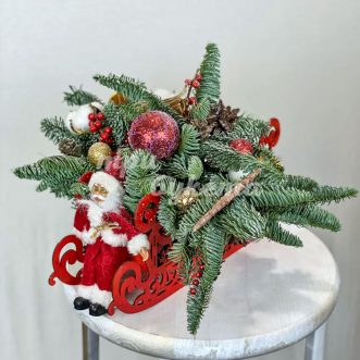 Ящичек в виде санок на новый год